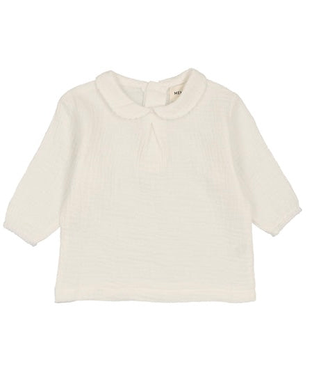 Mema Knits White Gauze Shirt