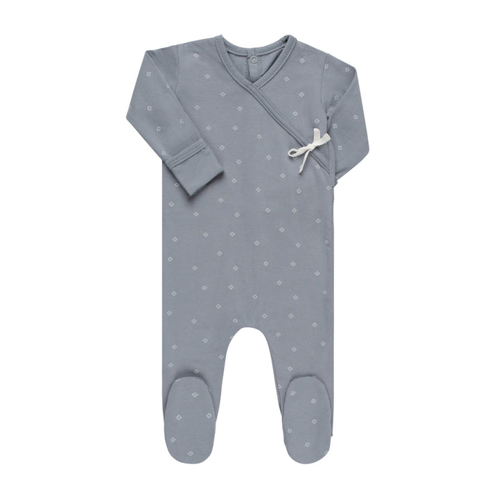 Elys & Co Floral Kimono Slate Blue Footie