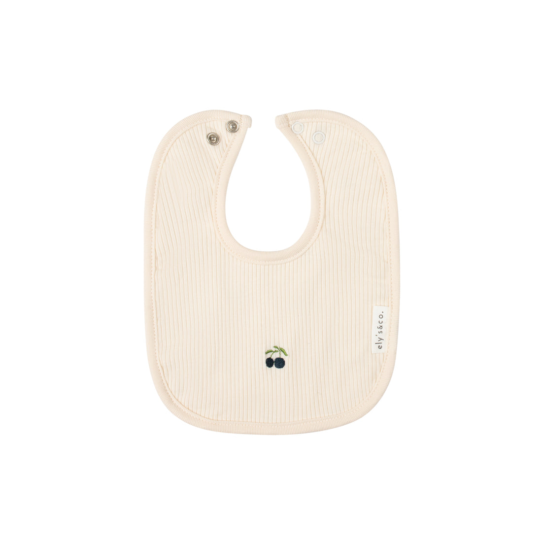 Elys & Co Navy/Cream Ribbed Cherry Bib