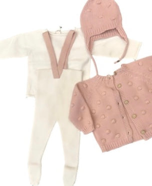 Li+Me Lenny Pale Rose Knit 4pc Set