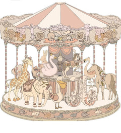 Carousel Soft Baby Muslin Swaddle Blanket