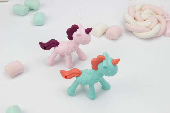 Boon Silicone Teether | Baby Teething Toy | Unicorn