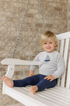 Ely’s & Co. – Boy Embroidered Berry 2-Piece Set | Blue