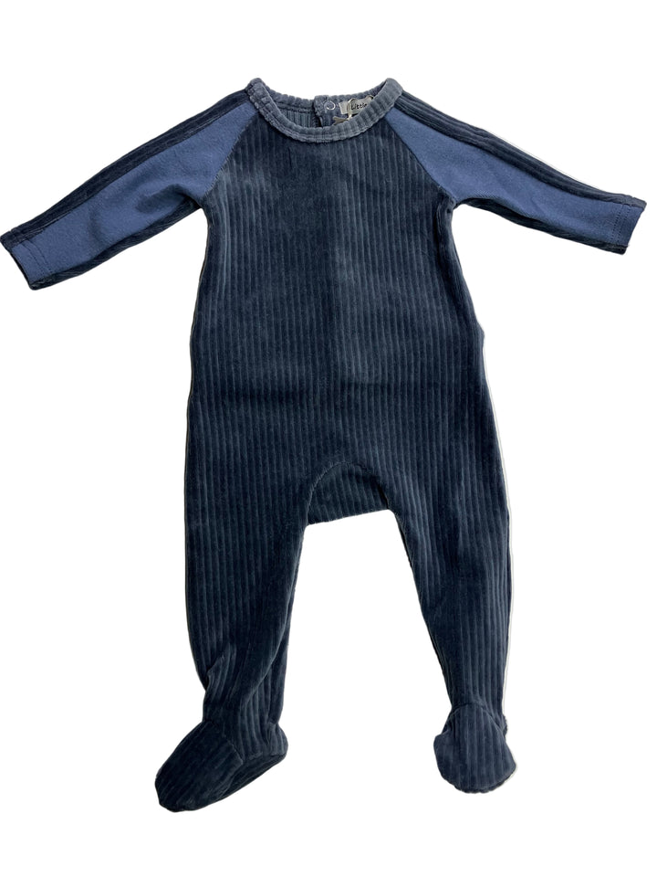 Little Lux Cozy Ribbed Velour Footie