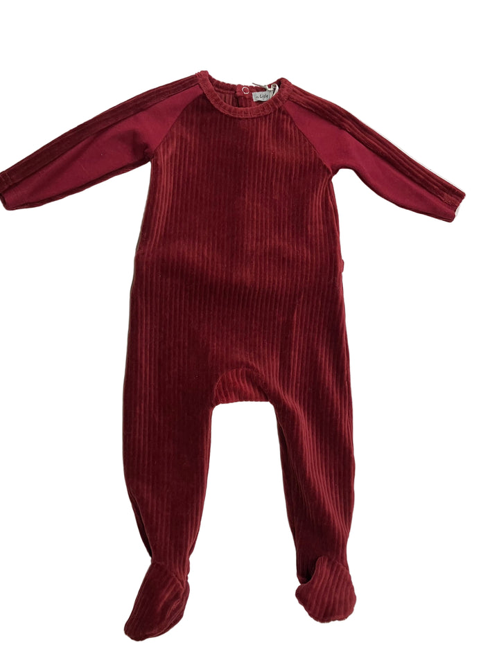 Little Lux Cozy Ribbed Velour Footie