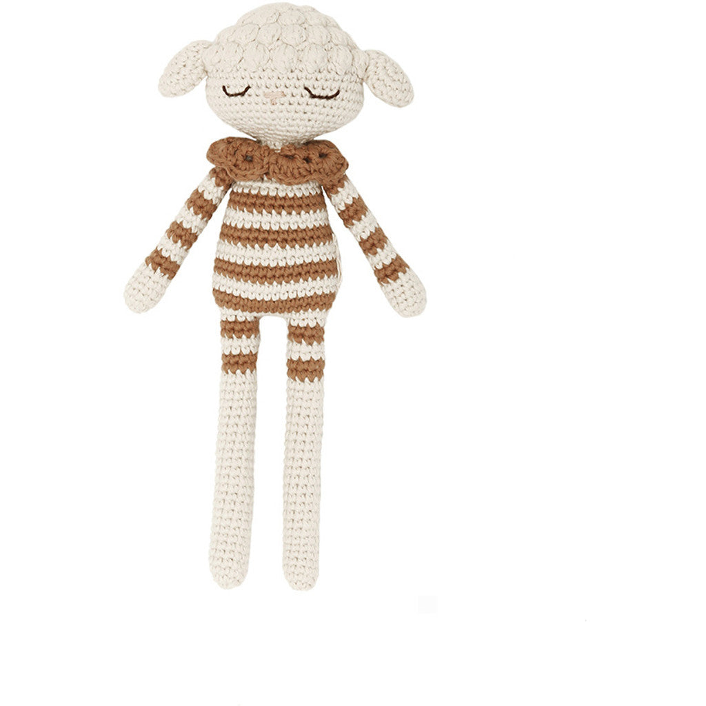 Caramel Striped Crochet Lamb Organic Cotton