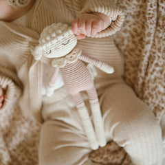 Pink Crochet Lamb Organic Cotton