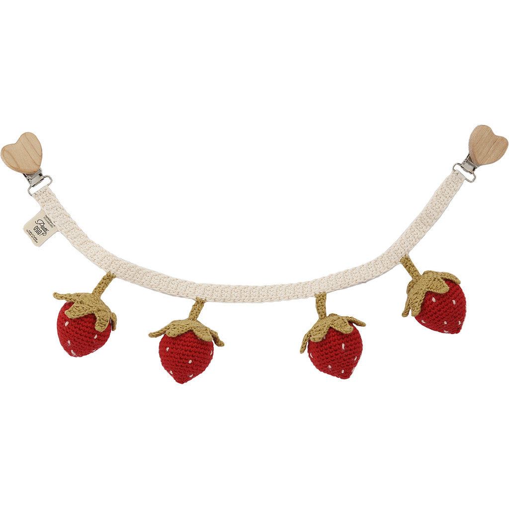 Crochet Strawberries Rattle Pram Chain