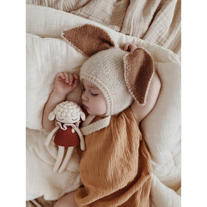 Striped Collar Crochet Lamb Organic Cotton