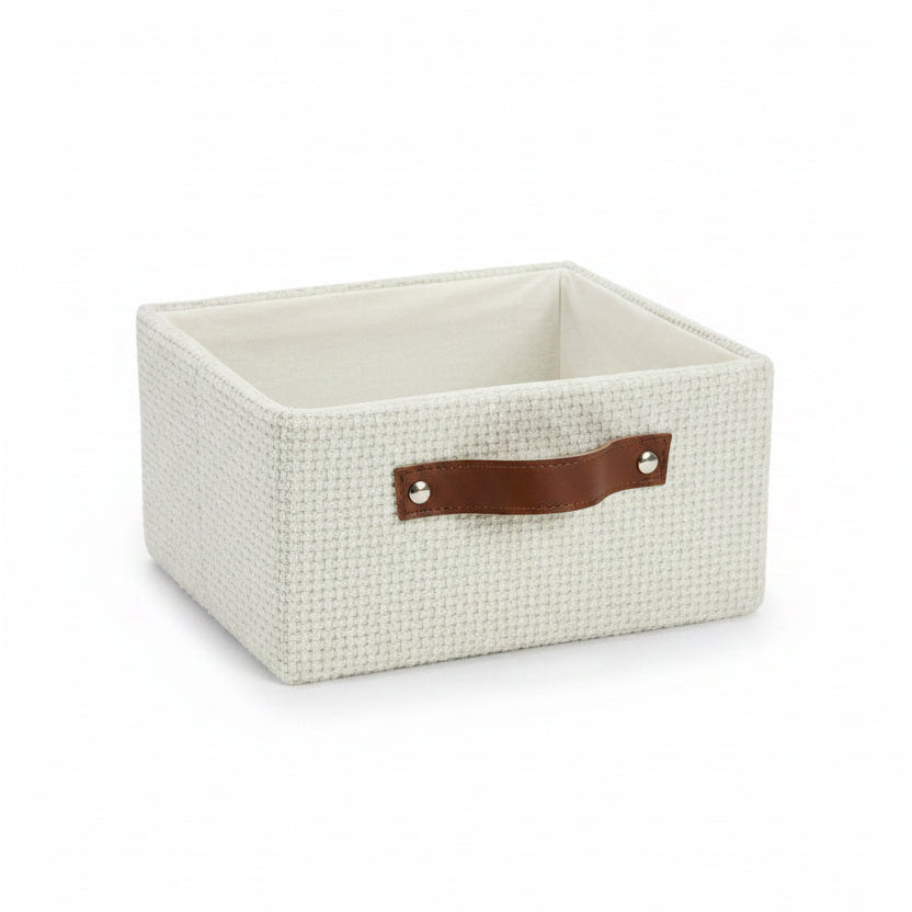 Chenille Baby Organizer Box Ivory