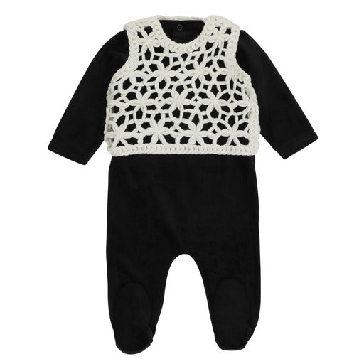 Miss Mini Girls Crochet Shabbos Romper