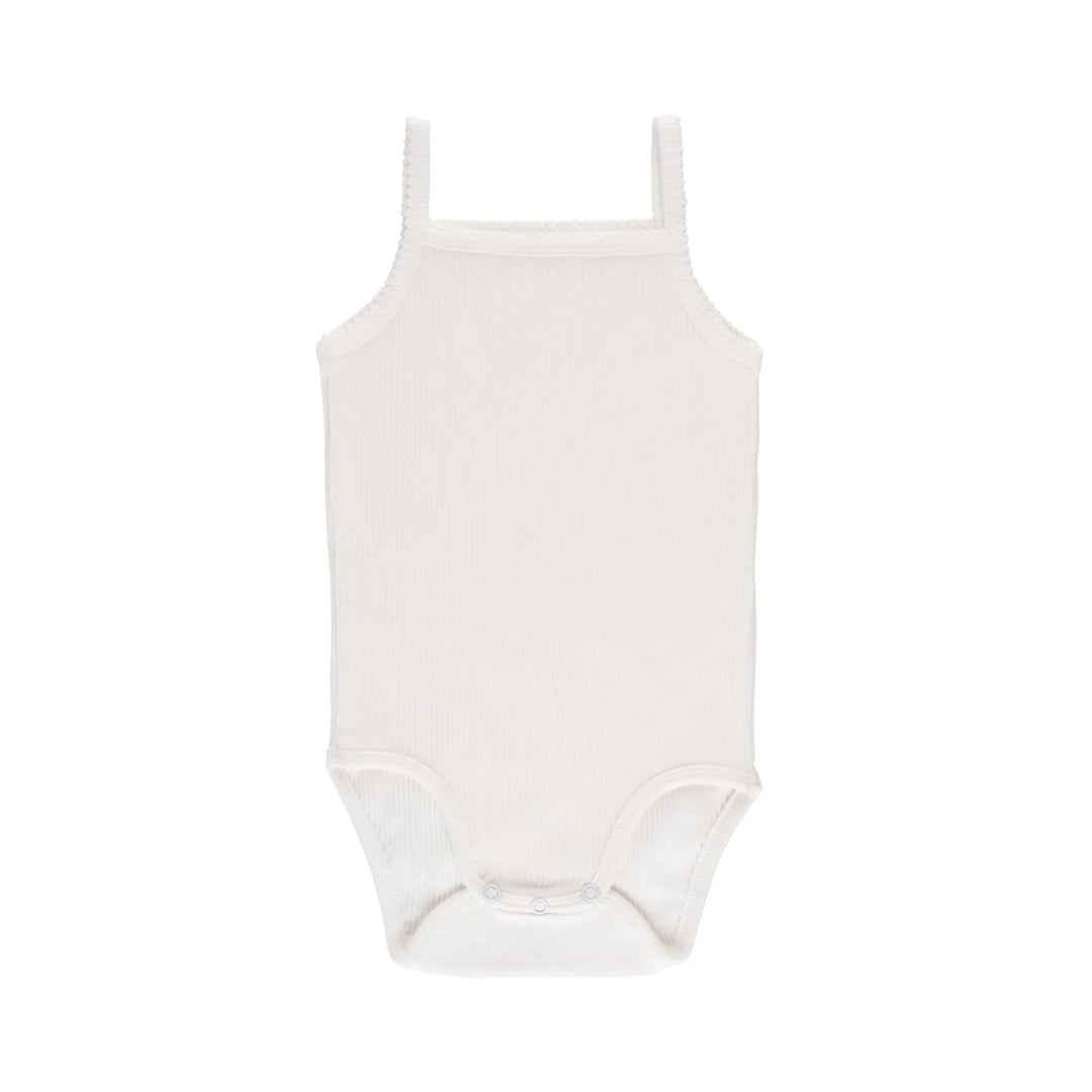 Ely's & Co 3 Pack Ribbed Strap Undershirt Ivory Scallop