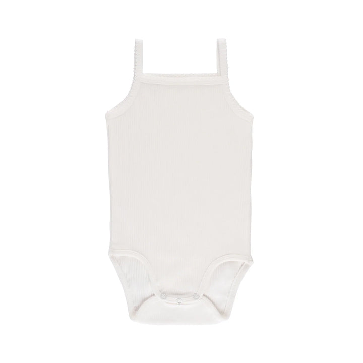 Ely's & Co 3 Pack Ribbed Strap Undershirt Ivory Scallop