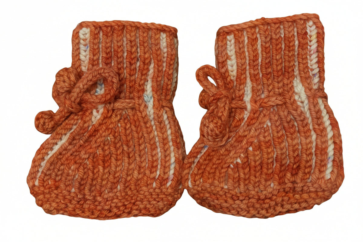 Hand Knit Ribbed Bootie