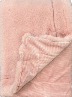 Little Lux Fur/Velour Ribbed Blanket
