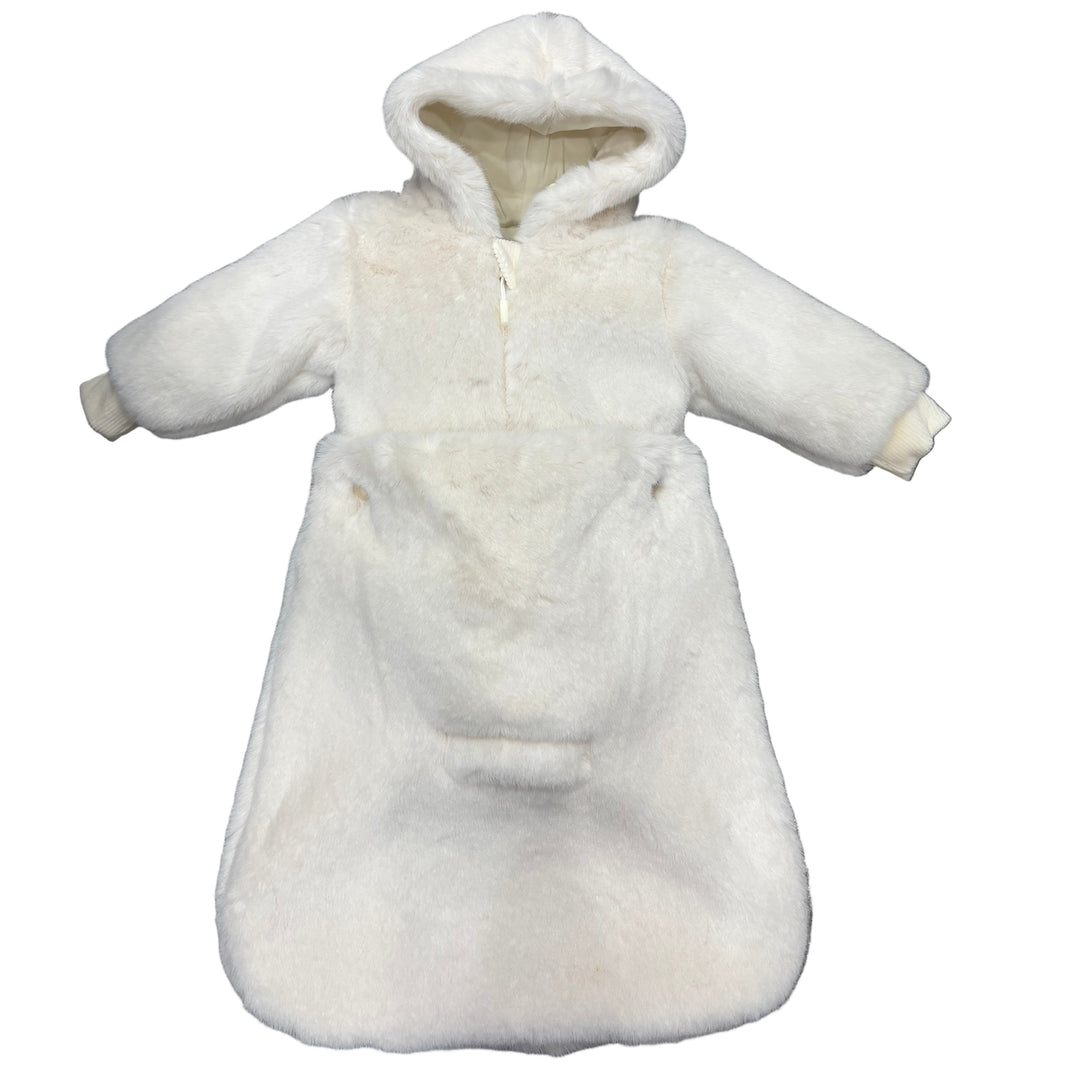 Little Lux Fur Button-On 2-in-1 Bunting | Convertible Baby Outerwear with Faux Fur Trim