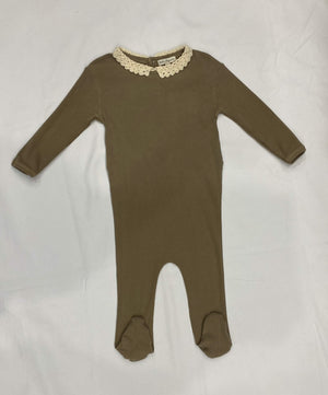 Bebe Organics Mellow Rose Gala Lace Footie