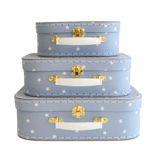 Alimrose Baby Kids Carry Case Set Blue Stars