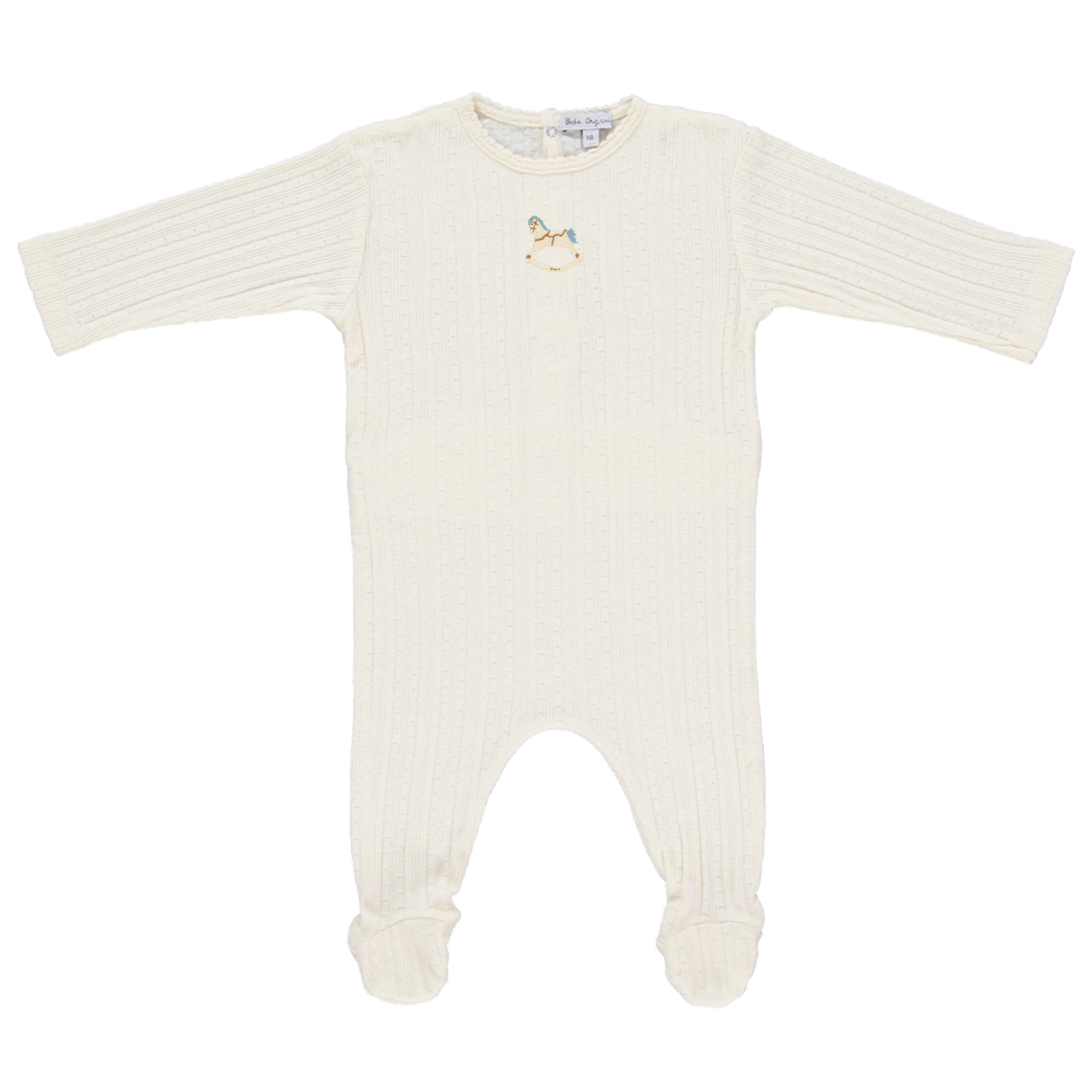 Bebe Organic Bebe Rocking Horse Footie Pointelle