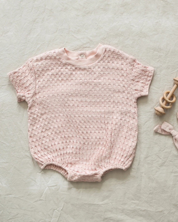 Quincy Mae Bubblegum Relaxed Bubble Romper