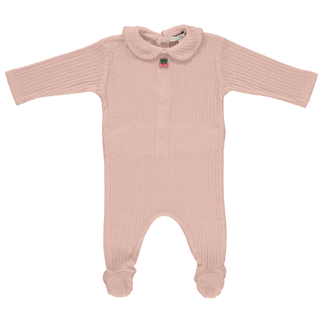 Bebe Organic Cherry Pointelle Footie