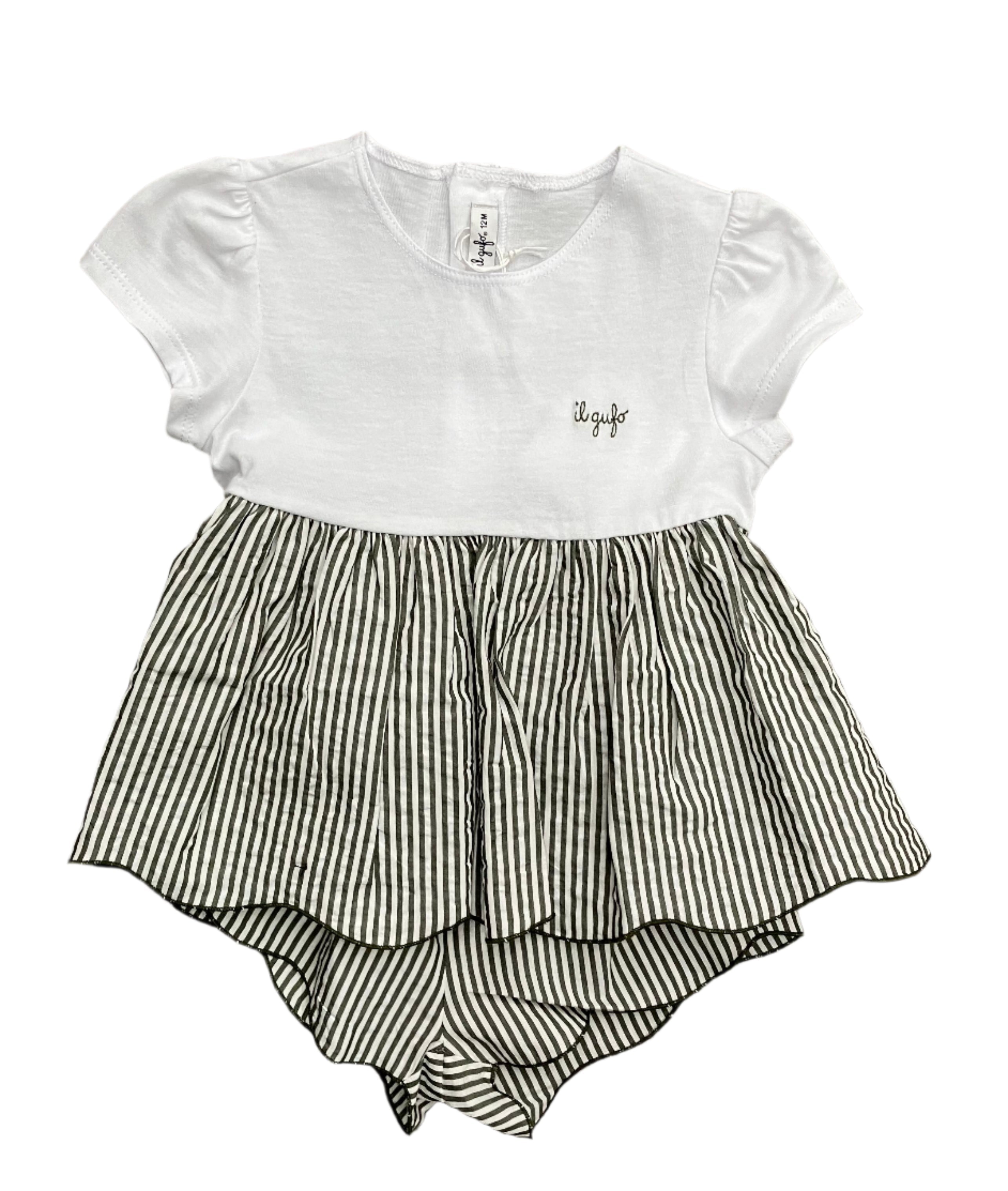 Little girls Green Checkerboard Design outfit 