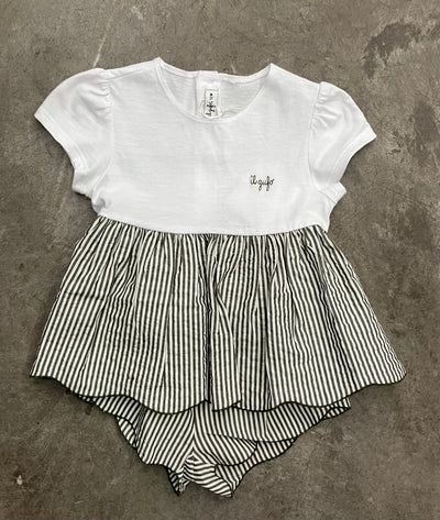 Little girls Green Checkerboard Design outfit 