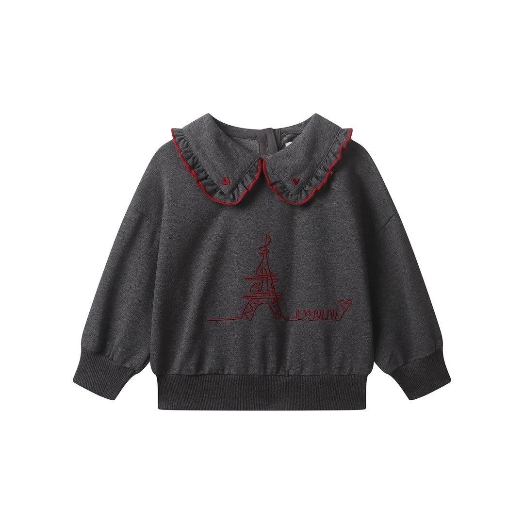 Lemonana Grey/Burgundy Whimsy Baby Girl Set