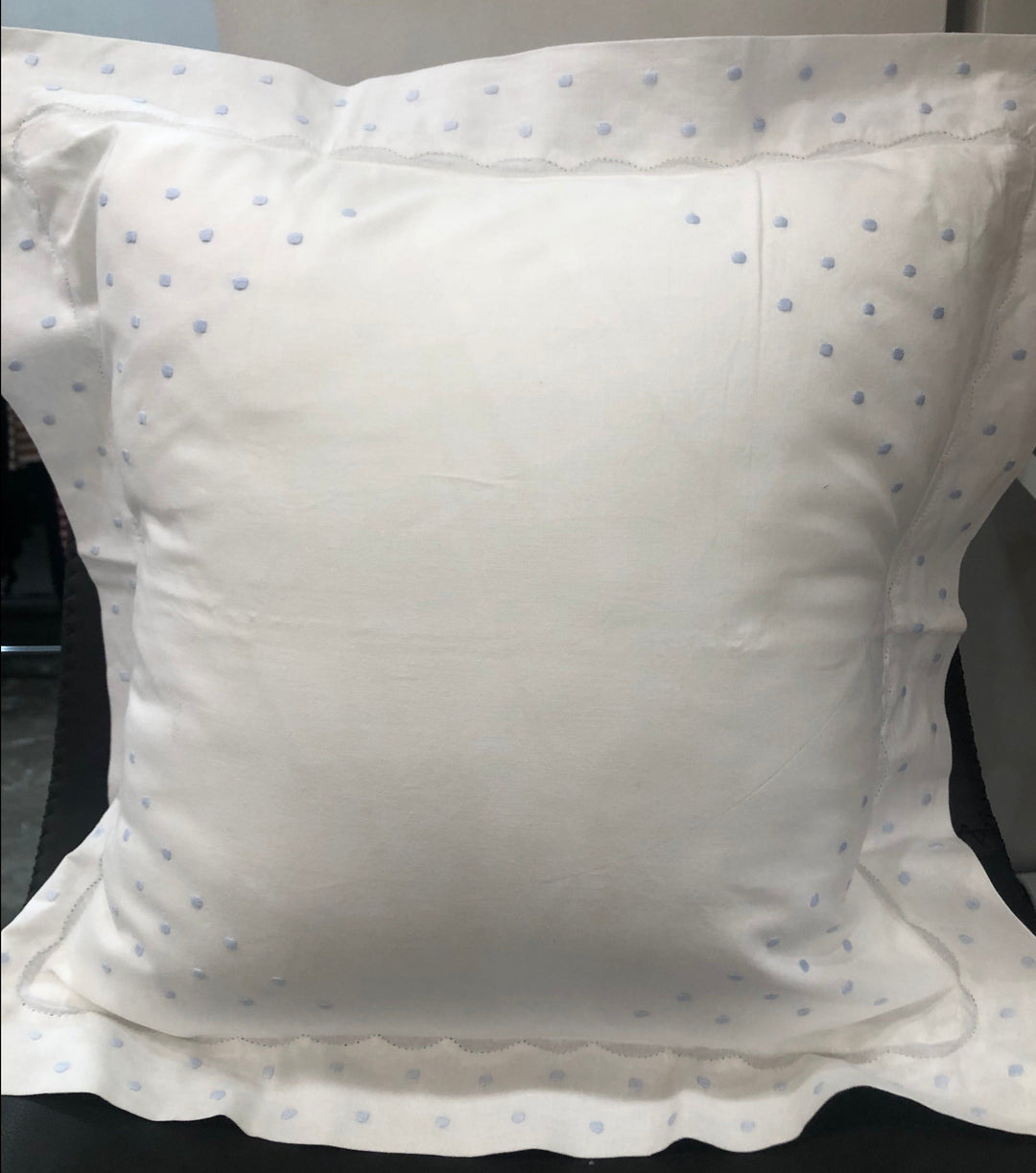 Embroidered Dots Pillow