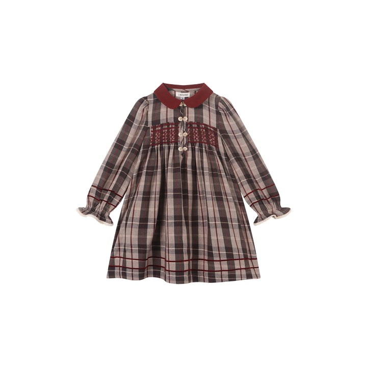 Lemonana Pearl Grey Plaid Dress