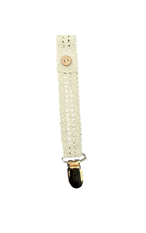Crochet Lace Pacifier Clip