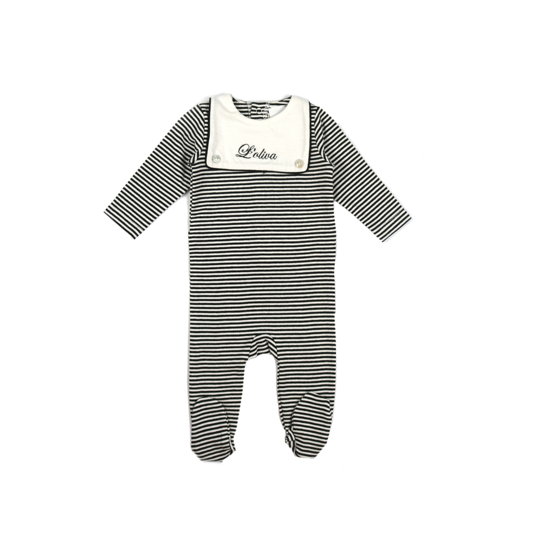 L’oliva Pinstripe Footie