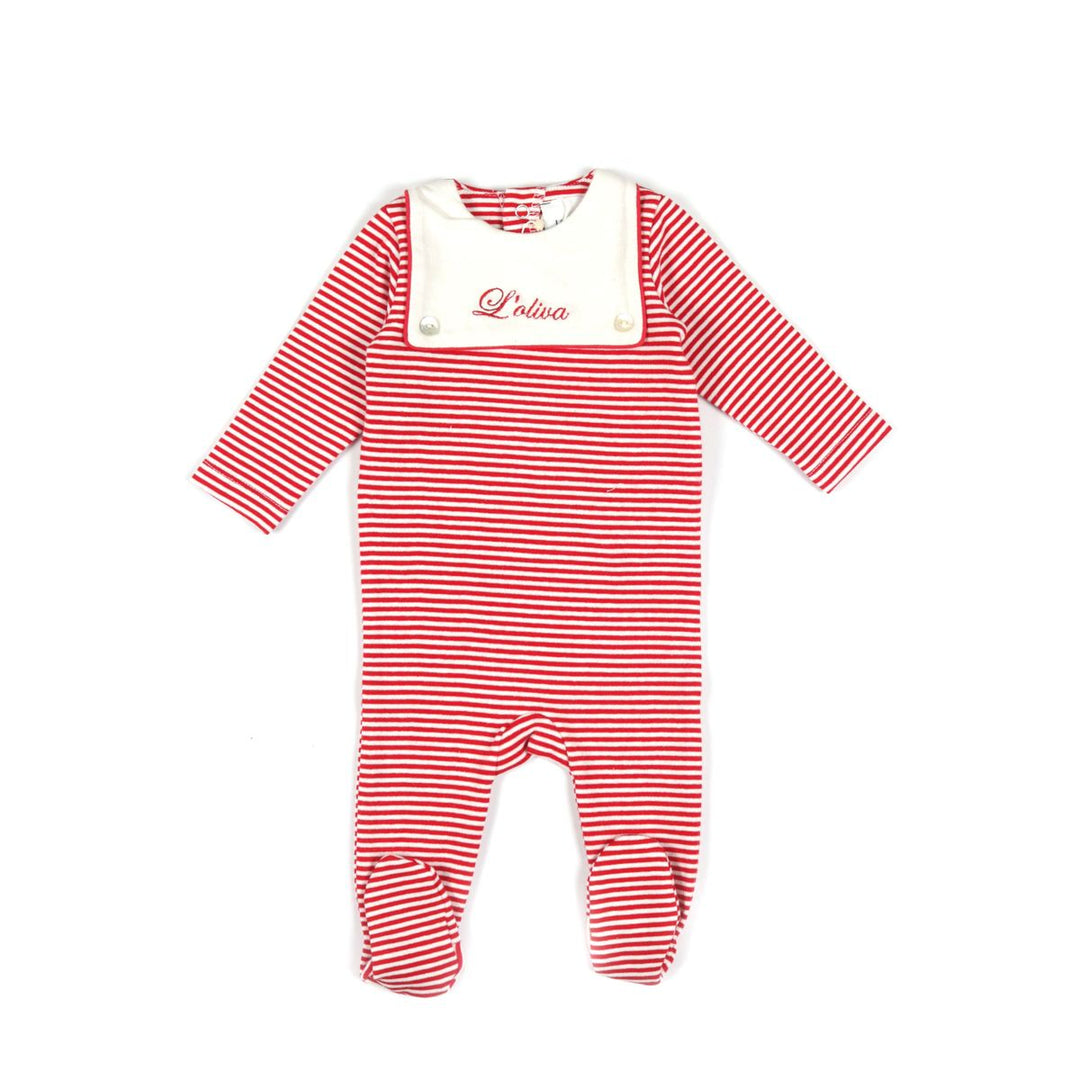 L’oliva Pinstripe Footie