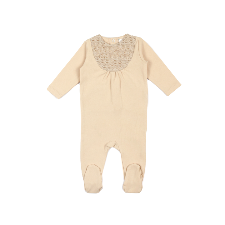 L’oliva Knit Bib Footie + Bonnet (E30012/02012)