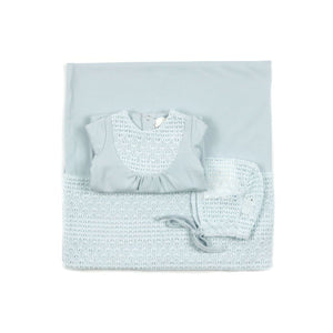 L’oliva Knit Bib Footie + Bonnet (E30012/02012)