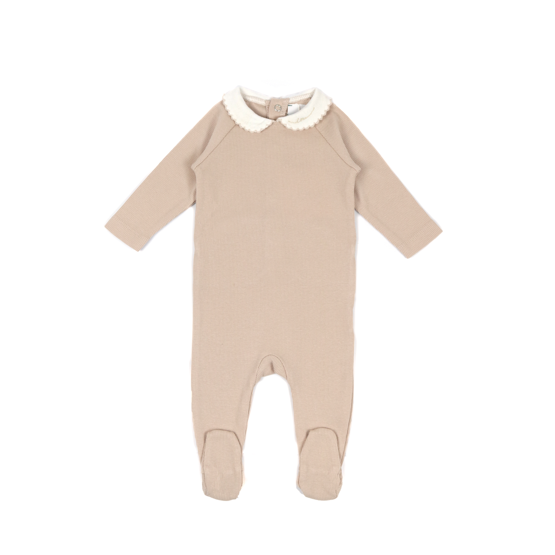 L’oliva Signature Collar Footie + Bonnet