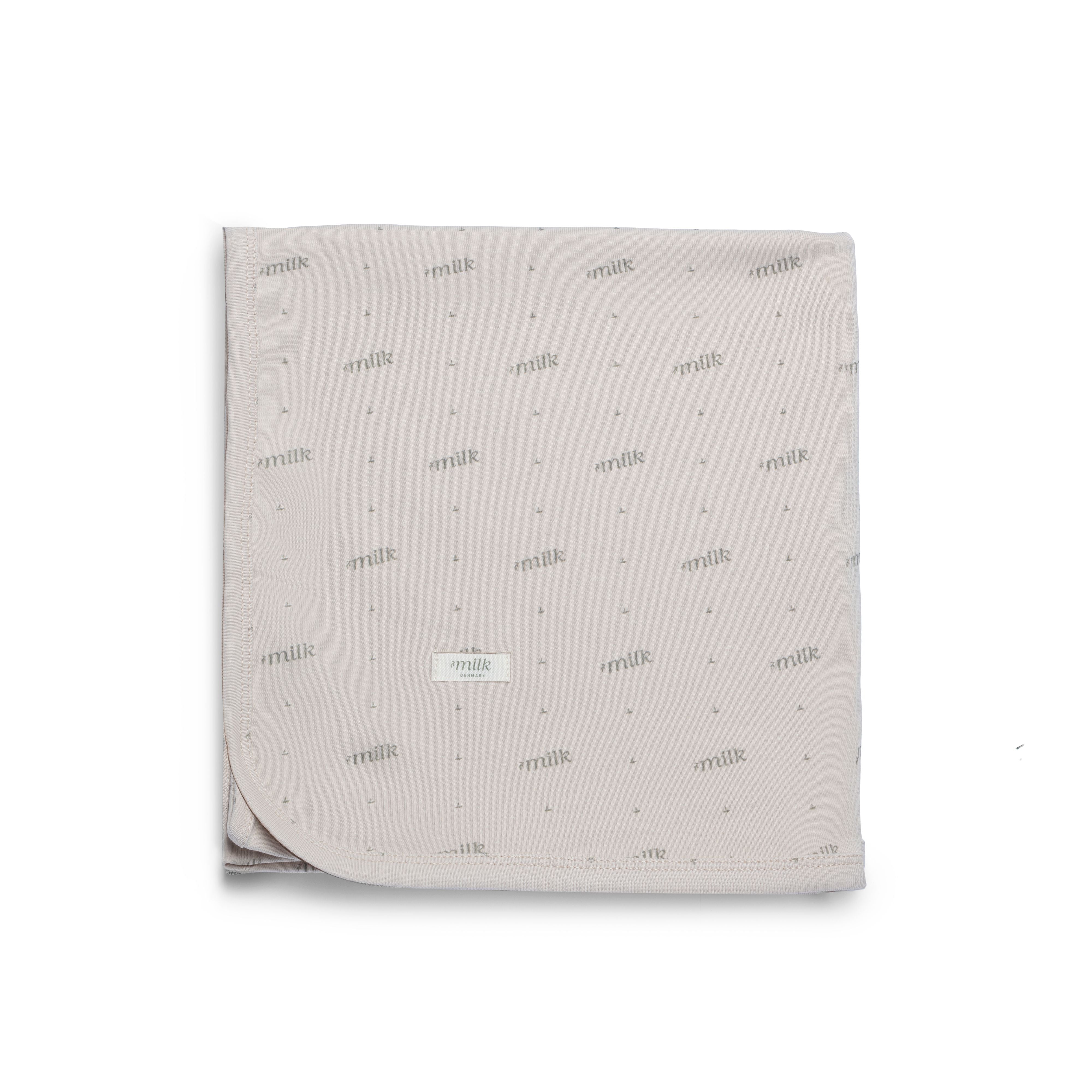 Milk Motif Sand Swaddle Blanket