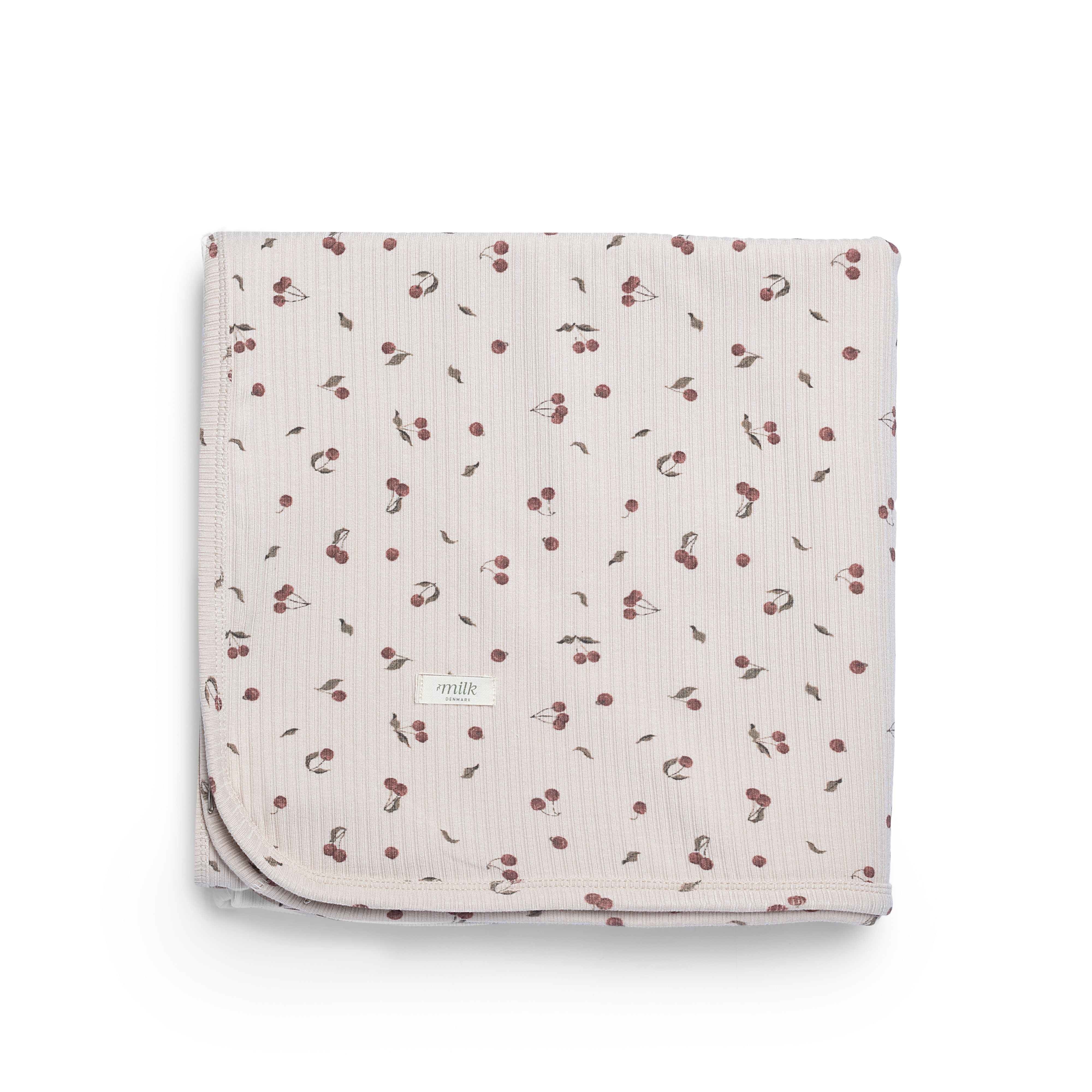 Milk Cherry Swaddle Blanket