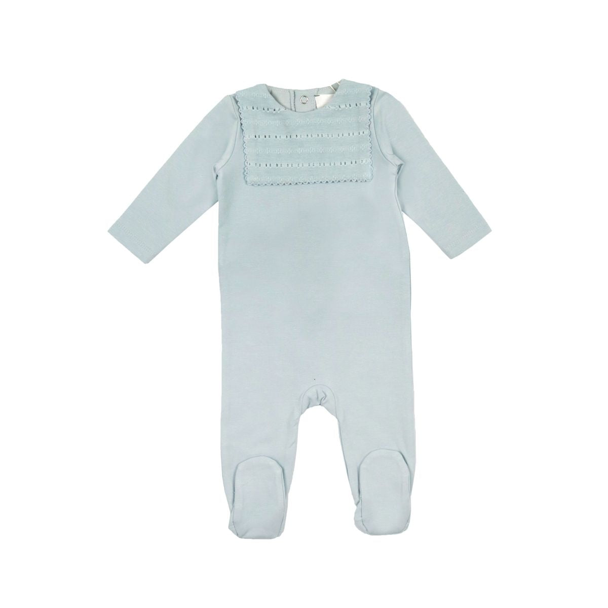 L’oliva Pointelle Yoke Footie + Bonnet