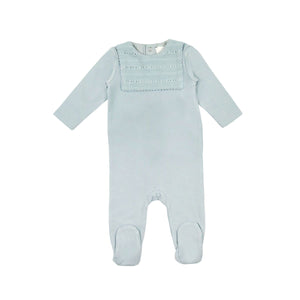 L’oliva Pointelle Yoke Footie + Bonnet