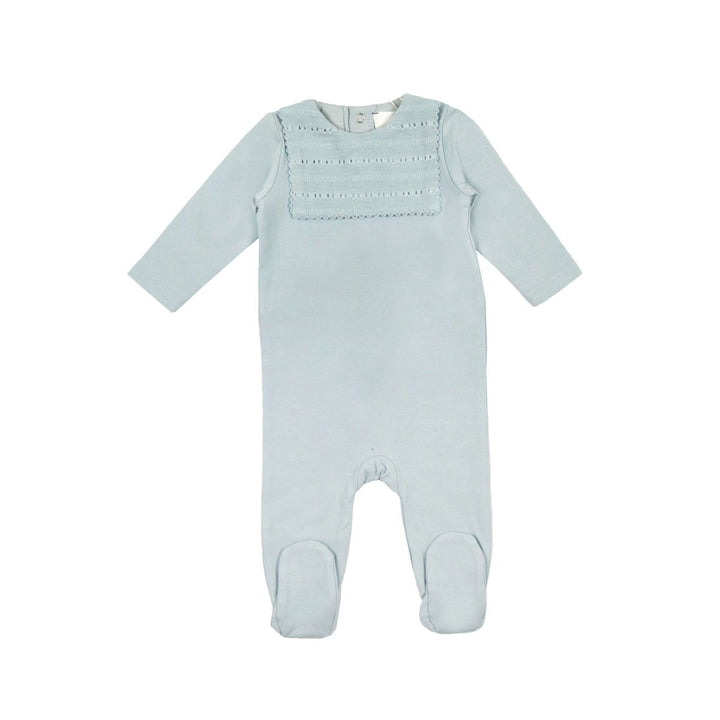 L’oliva Pointelle Yoke Footie + Bonnet