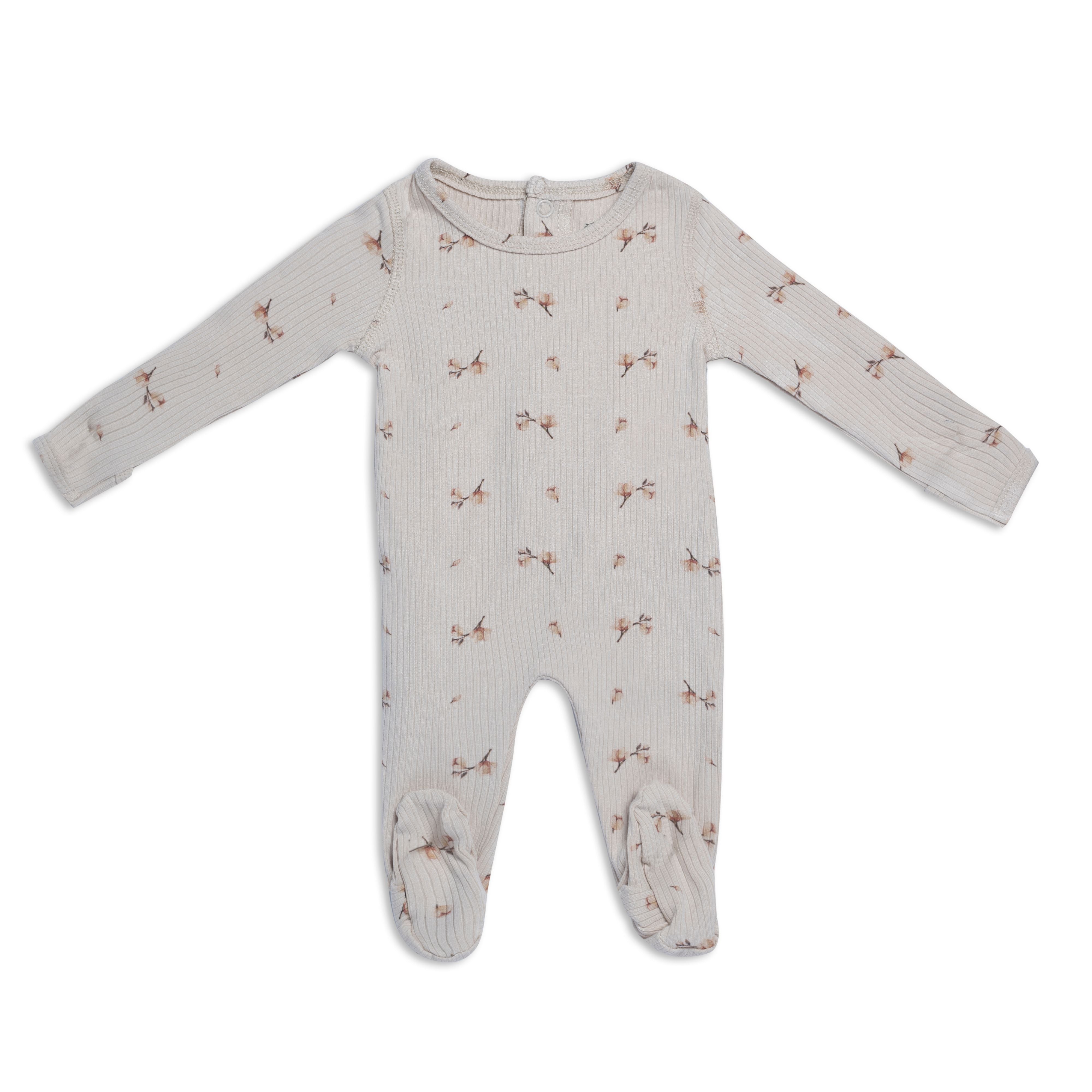 Milk Blossom Oat Footie + Bonnet