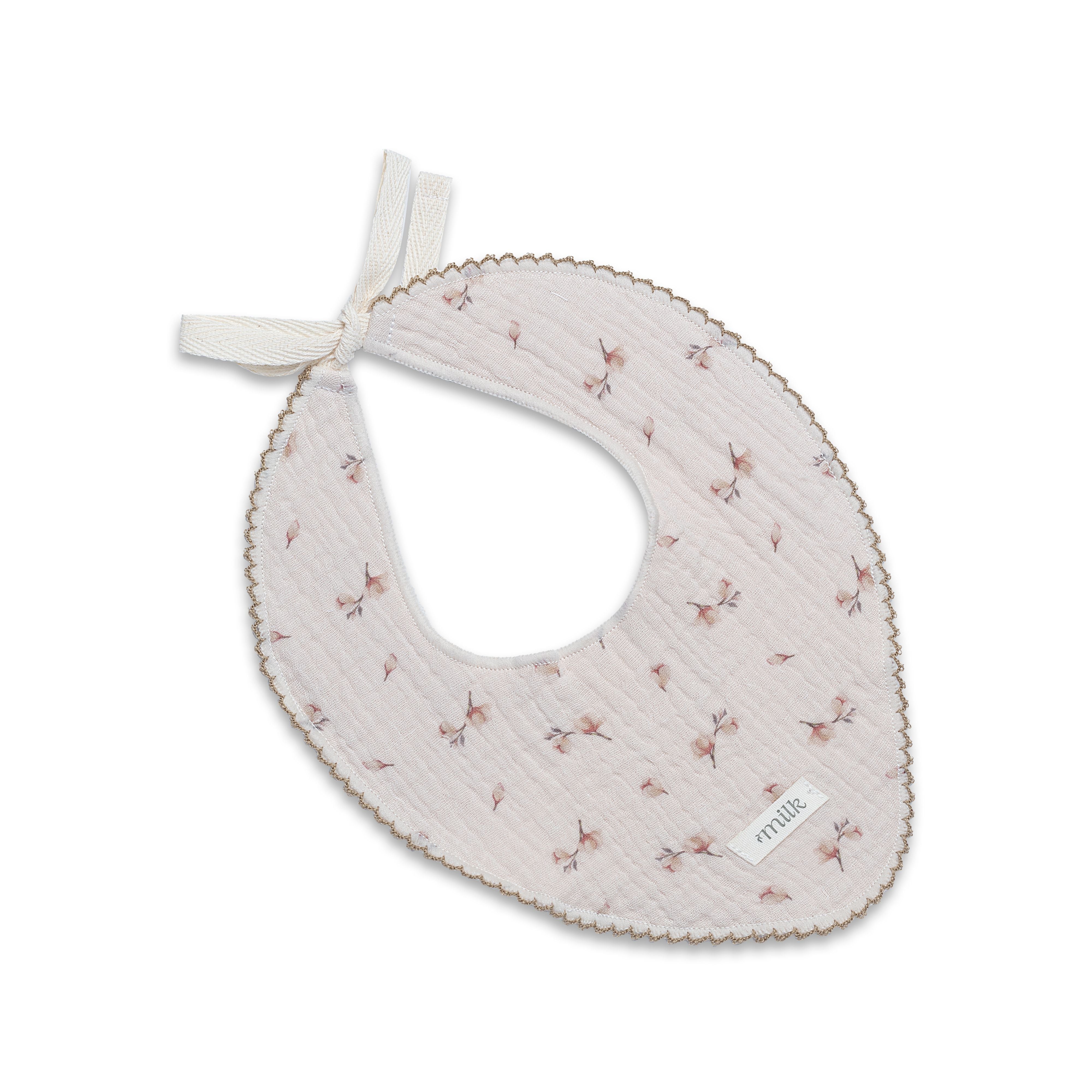 Milk Blossom Oat Muslin Bib