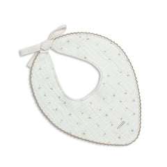 Milk Wildflower Ivory Muslin Bib
