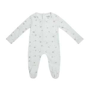 Milk Wildflower Ivory Footie + Bonnet | Luxury Baby Gift Set