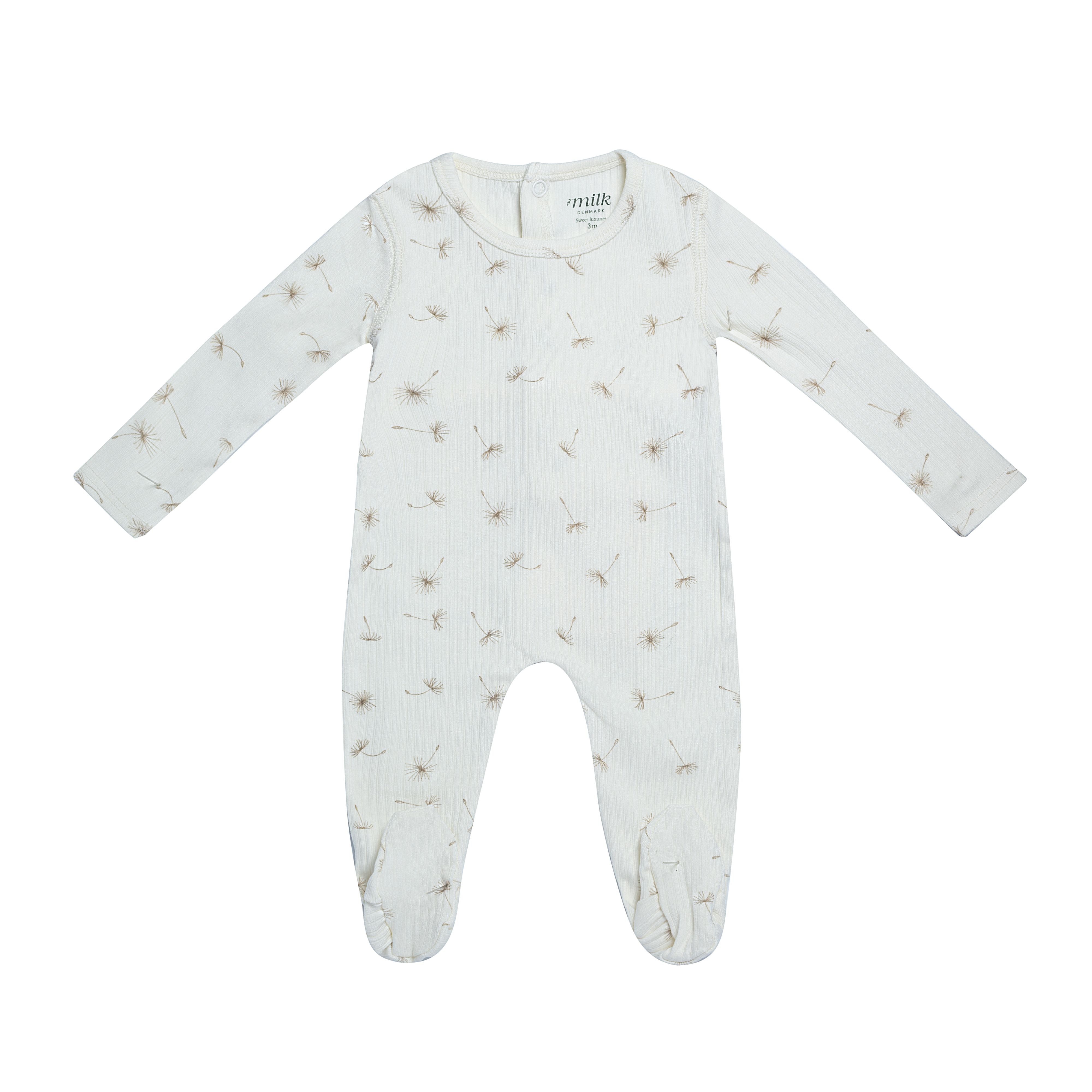 Milk Wildflower Ivory Footie + Bonnet | Luxury Baby Gift Set