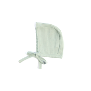 L’oliva Multi Stripe Ribbed Footie + Bonnet