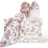 Tartine et Chocolat Toille Gift Set Bottle + Doudou Terracotta