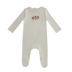 Mini Label Girls White Mini Dancing Dolls Footie