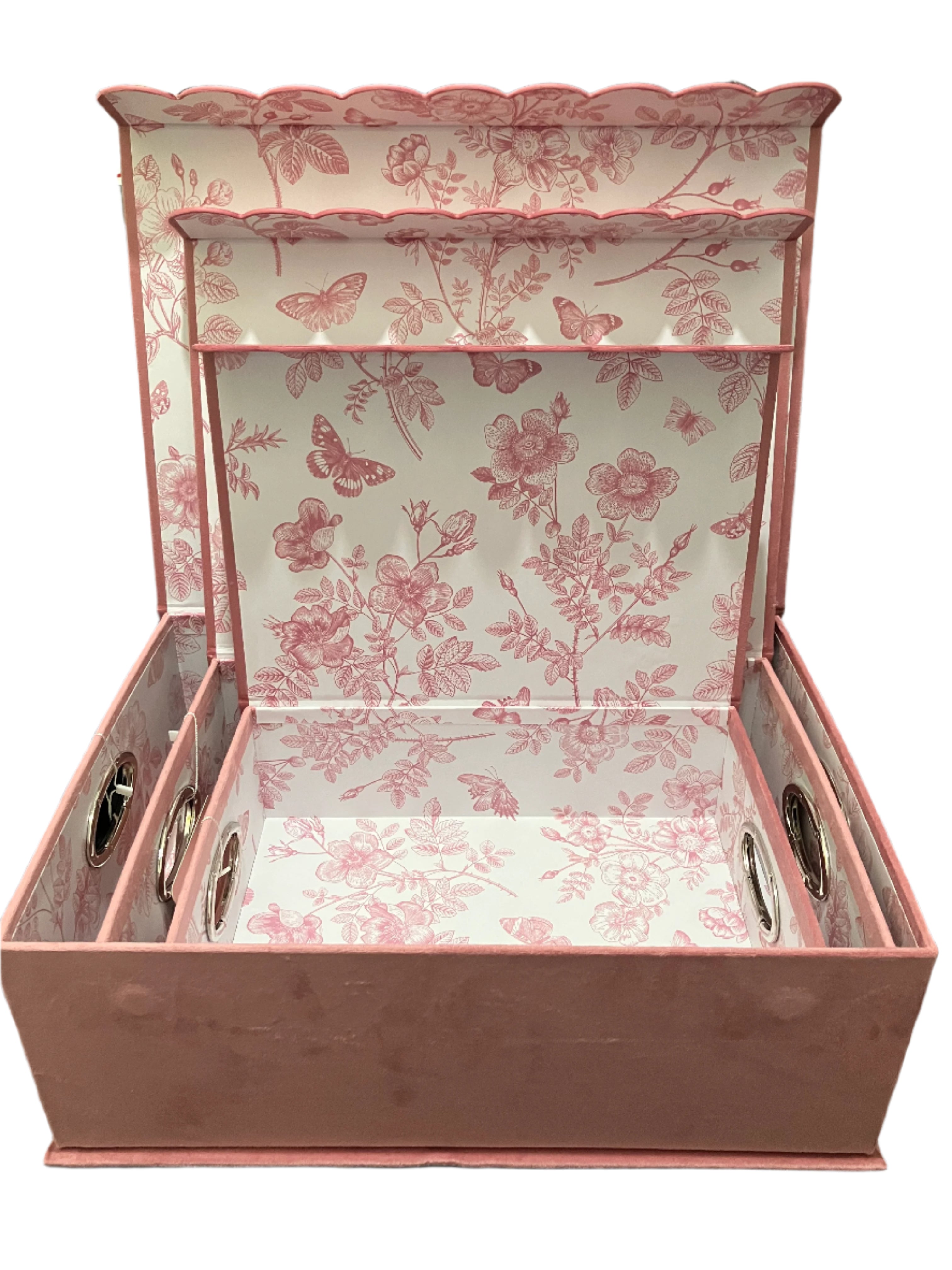 Velvet Scallop Floral Magnetic Keepsake Gift Box